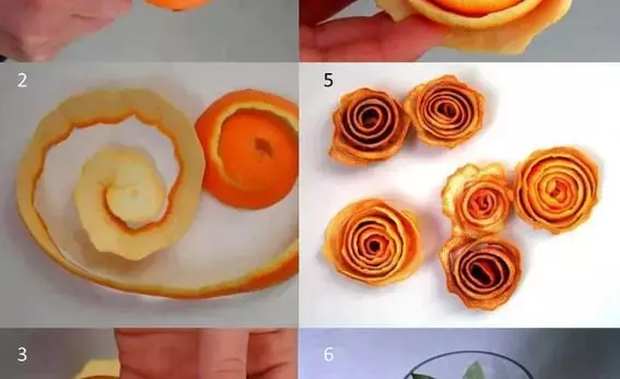Creación Floral con Cáscaras de Naranja