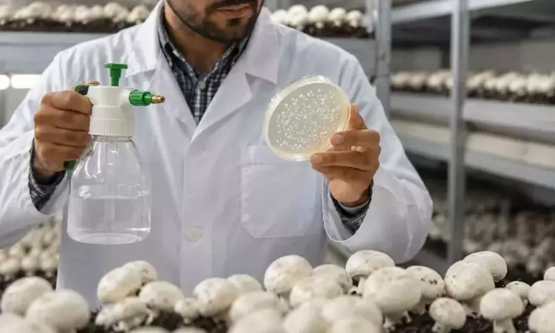 Bacterias beneficiosas protegen los champiñones de las enfermedades sin químicos