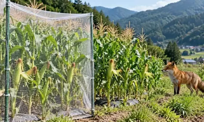 Protección de Maíz Dulce: Redes Demuestran Eficacia Total contra Fauna Silvestre en Japón